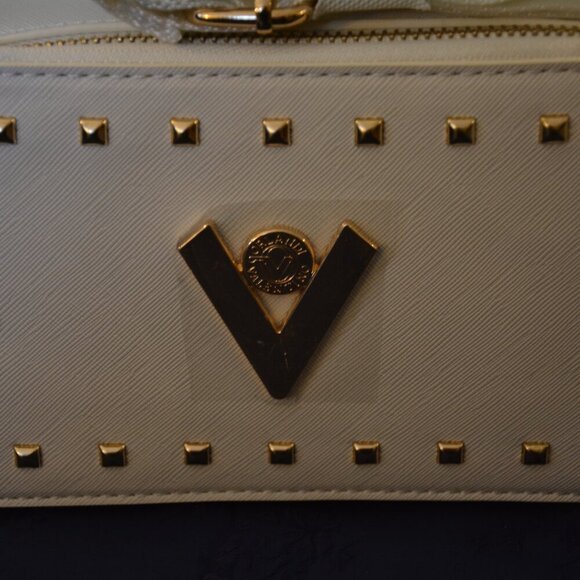 New VALENTINO ORLANDI Studded Guitar Strap Double Zip Crossbody Camera NWT - Picture 2 of 11